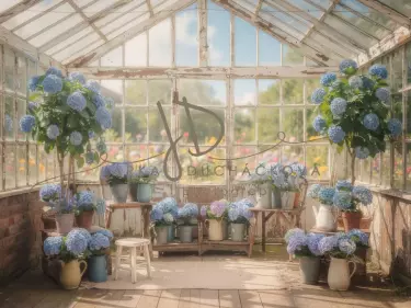 Skleník s hortenziemi 23