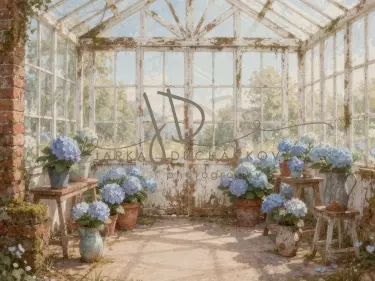 Skleník s hortenziemi 3