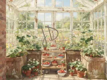 Skleník s jahodami 4