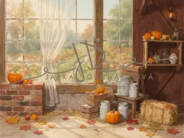 Stodola podzimní s dýněmi 10