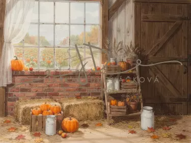 Stodola podzimní s dýněmi 12