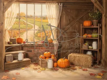 Stodola podzimní s dýněmi 18