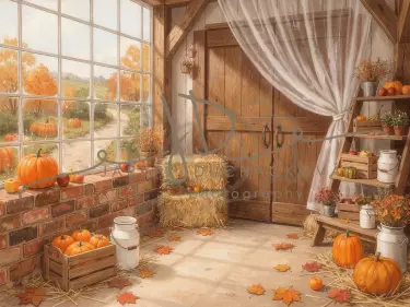 Stodola podzimní s dýněmi 21