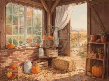 Stodola podzimní s dýněmi 27