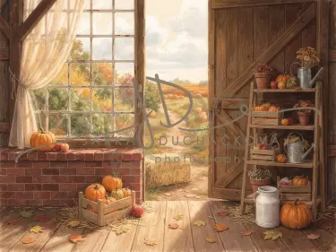 Stodola podzimní s dýněmi 29