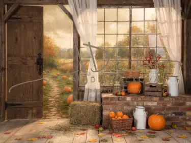 Stodola podzimní s dýněmi 33