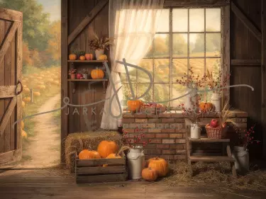 Stodola podzimní s dýněmi 36