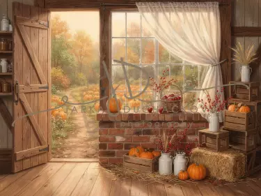 Stodola podzimní s dýněmi 37