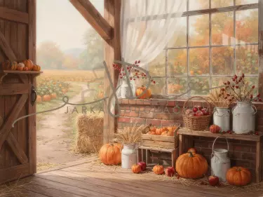 Stodola podzimní s dýněmi 39