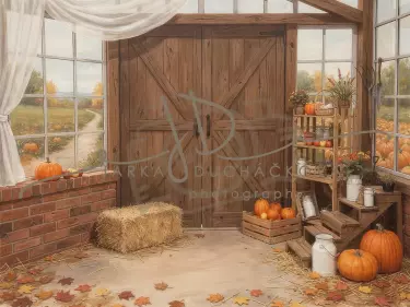 Stodola podzimní s dýněmi 4