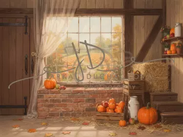 Stodola podzimní s dýněmi 5