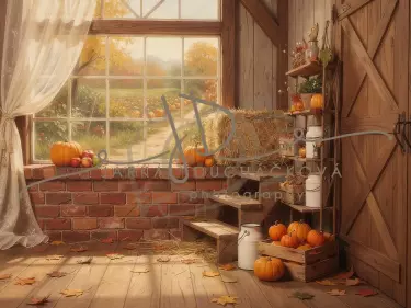 Stodola podzimní s dýněmi 6