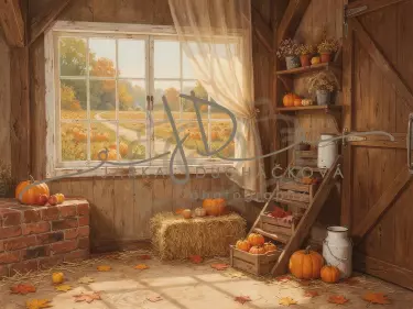 Stodola podzimní s dýněmi 7