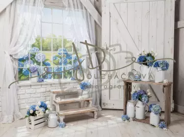 Stodola s hortenziemi 3