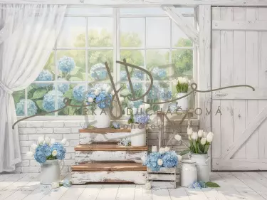 Stodola s hortenziemi 4