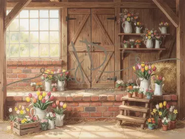 Stodola s květinami 28