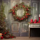 Vánoční VINTAGE styl - místnosti,  starý nábytek, stromečky