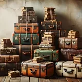  Kufry, knihy, mapy