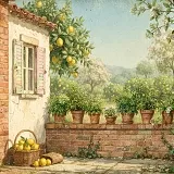 Citrusové sady malované