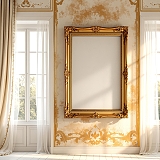 Stěny / zdi s rámy a zlatem 