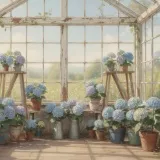 Skleníky s hortenziemi