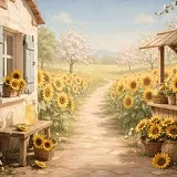 Domky ve slunečnicích