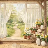 Jarní terasy květinové