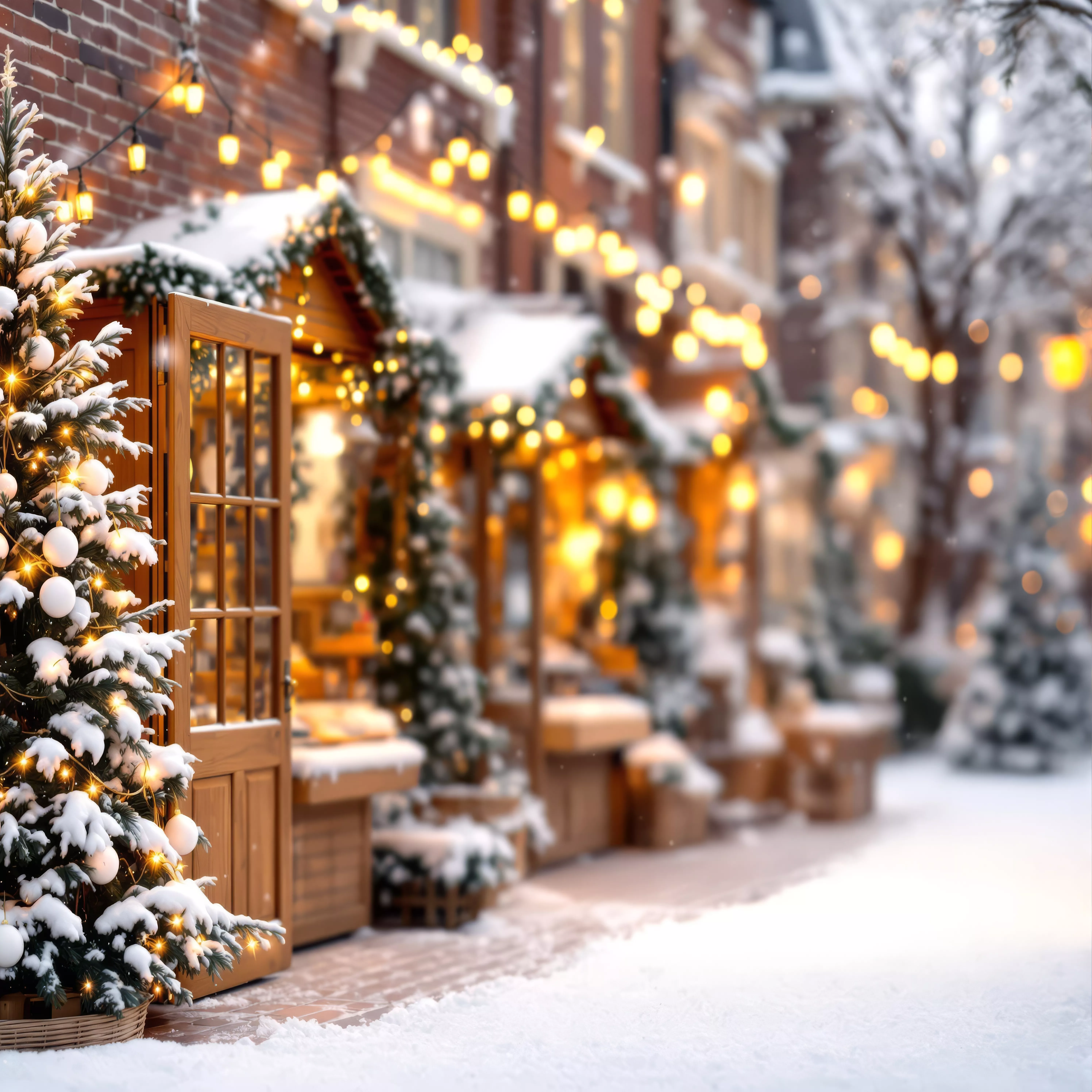 Vánoční večerní scéna