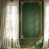 Stěny / zdi s okny / zelené