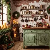 Vánoční retro kuchyň farmářská